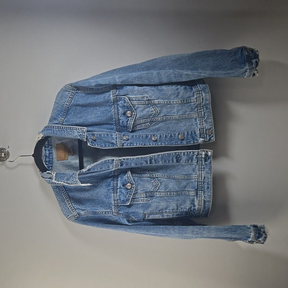American Eagle Outfitters Jackets & Blazers - American Eagle Denim Distressed Jacket